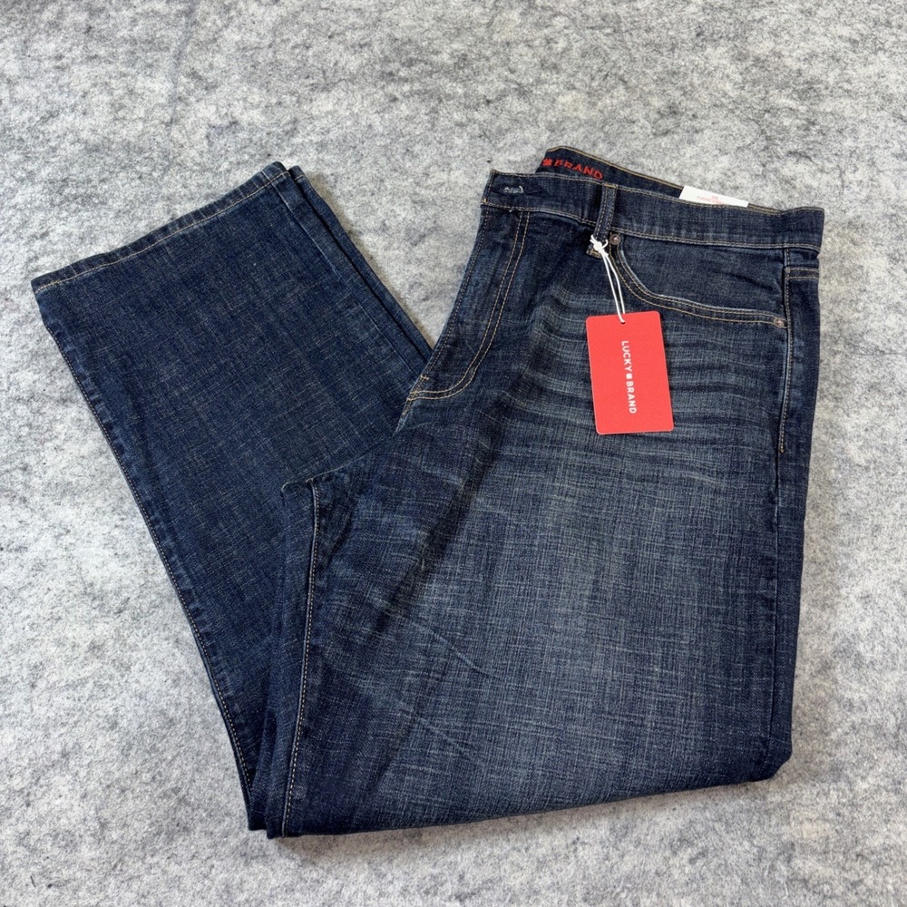 Lucky Brand 329 Classic Straight Leg Jeans Mens 40x30 Blue Dark Wash‎ NWT